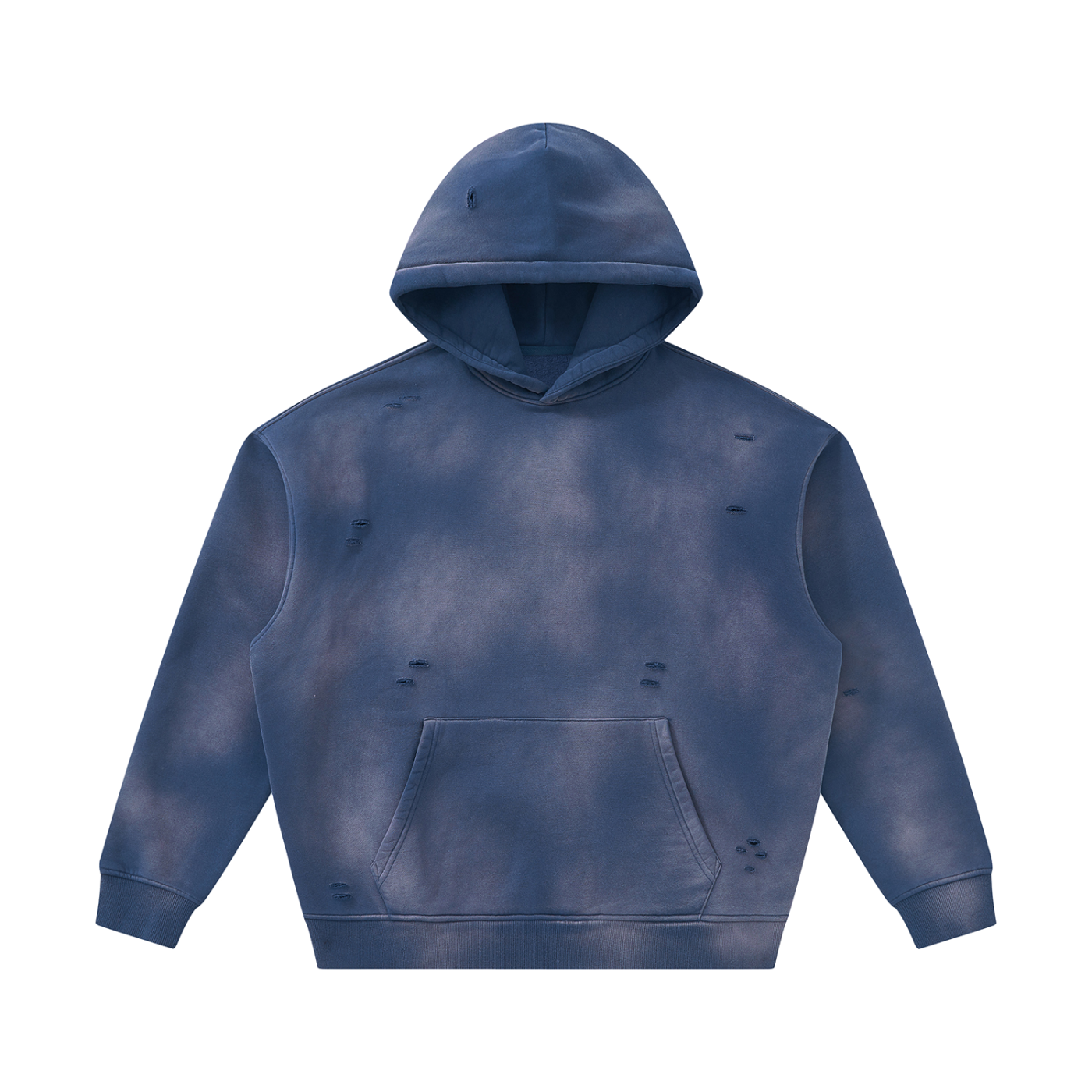 DISTRESSED WASHED CULTURE OVERSIZED HOODIE