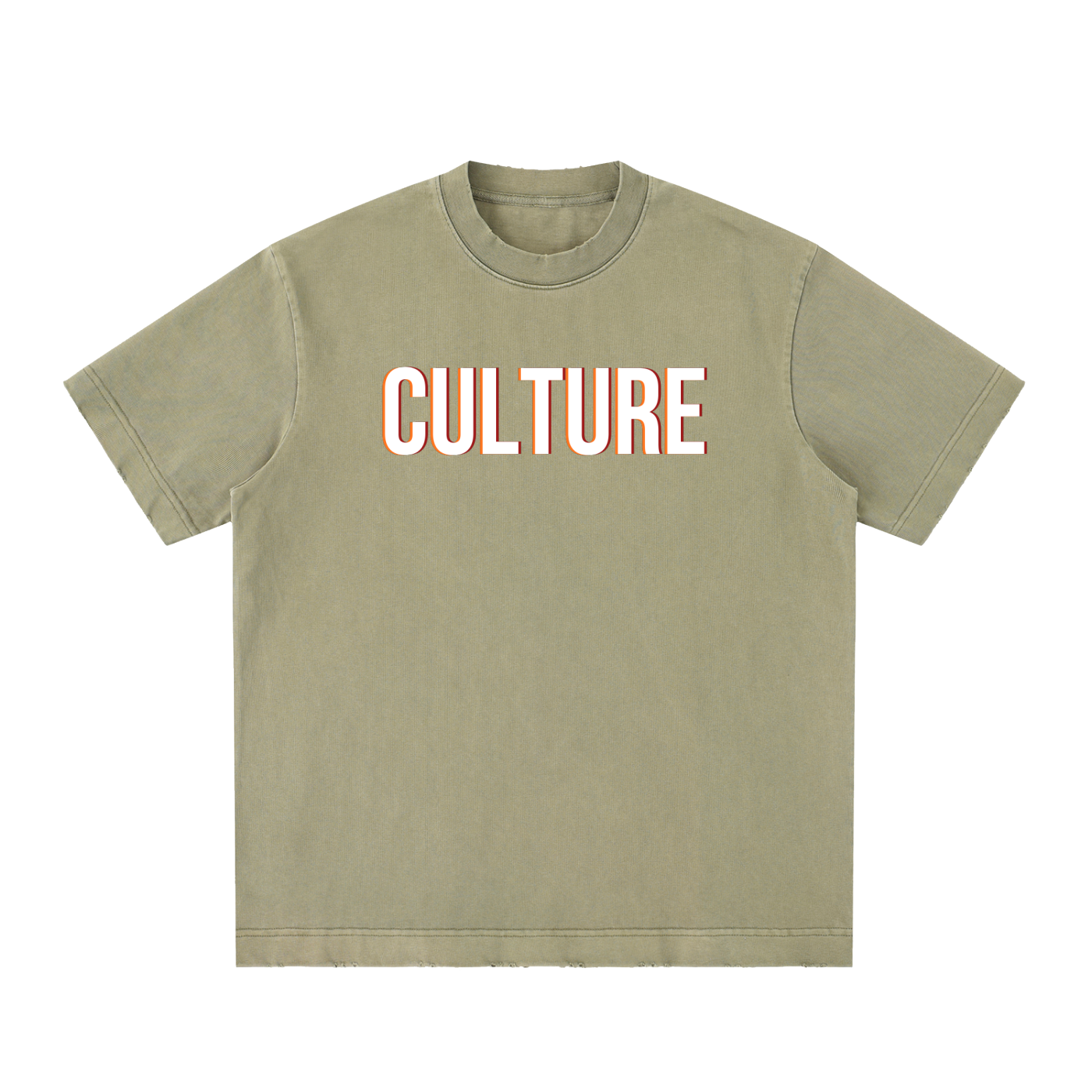 CULTURE MULTI WASHED FRAYED TEE