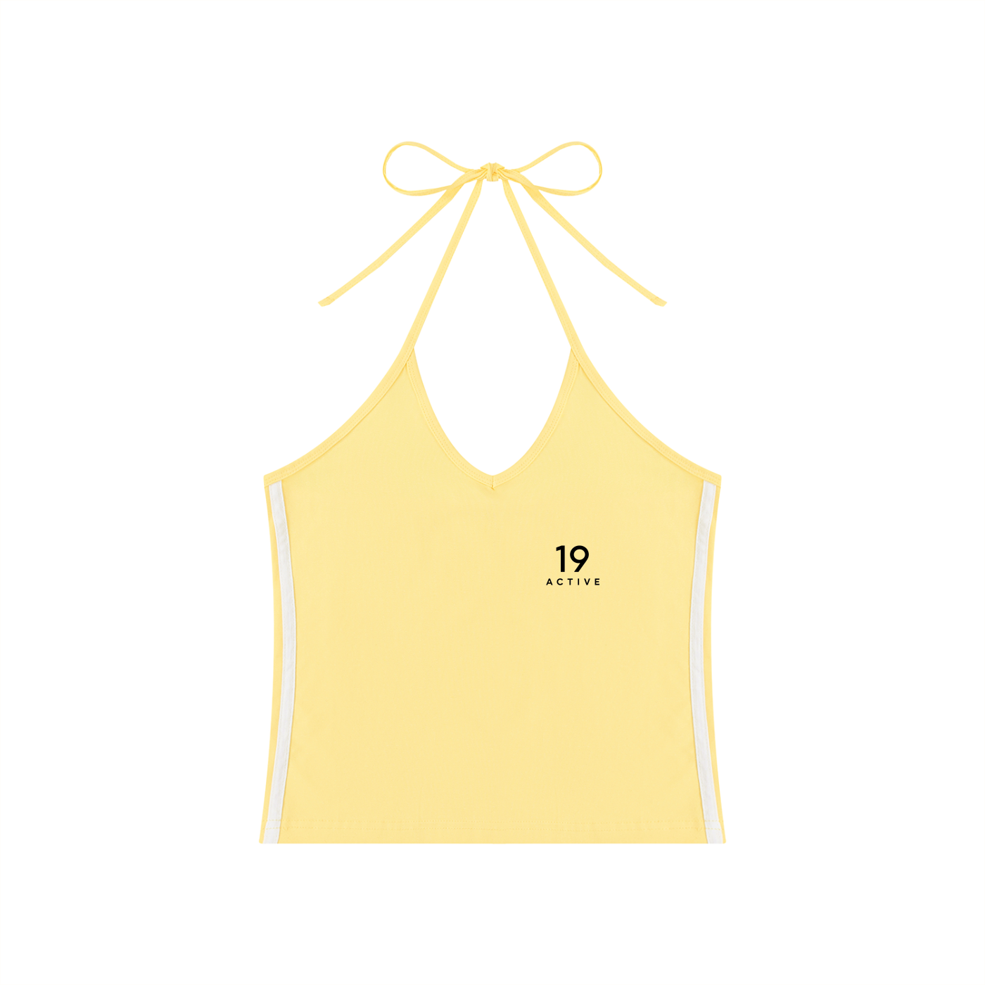 Women's Color Block Halter Crop Tank Top