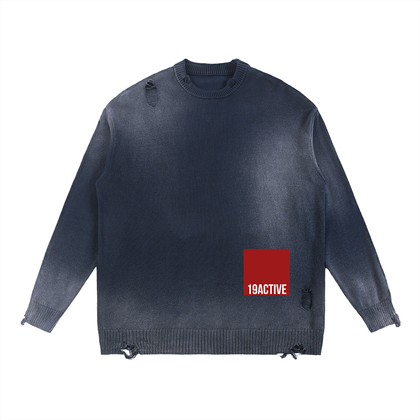HEAVYWEIGHT DISTRESSED WASHED SWEATSHIRT