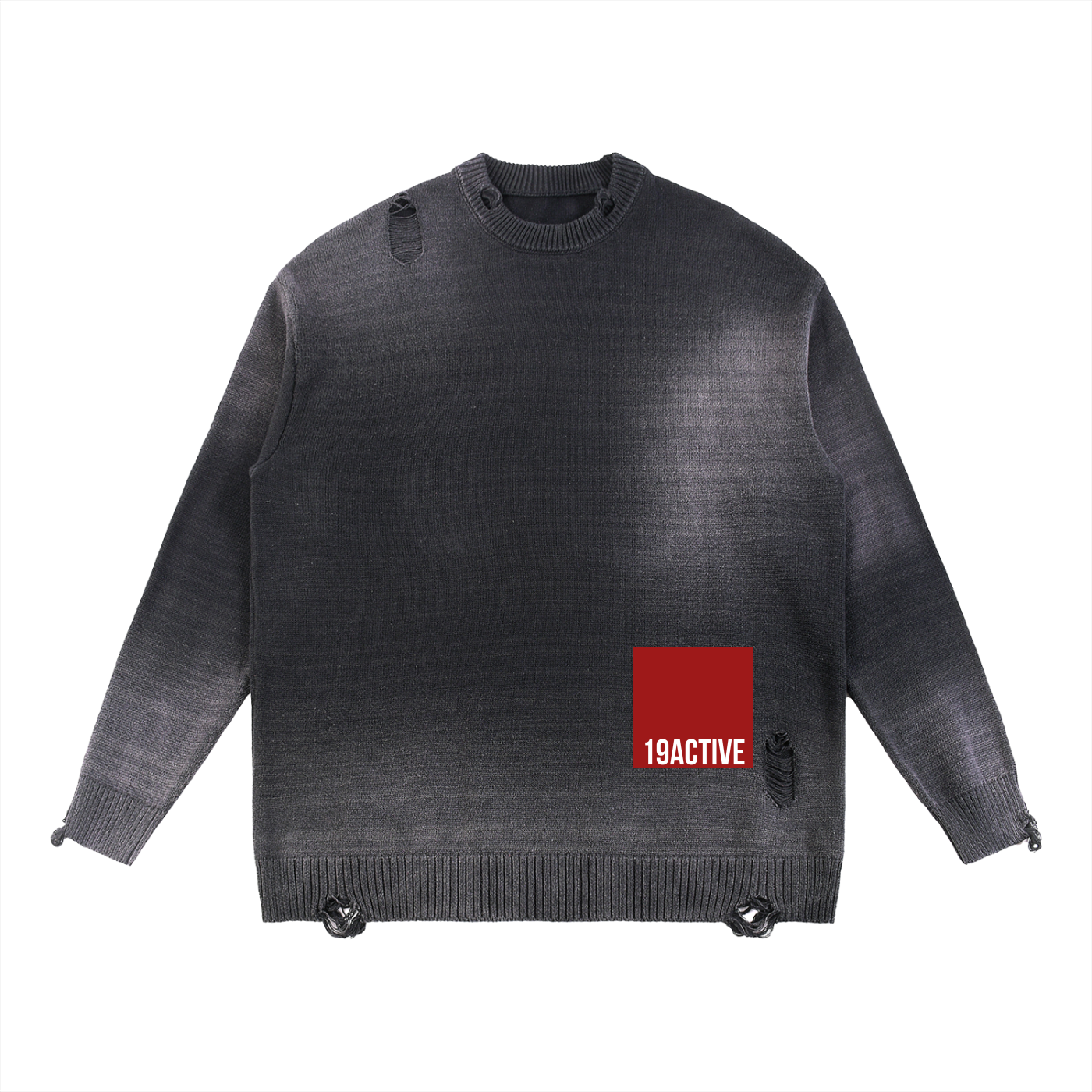 HEAVYWEIGHT DISTRESSED WASHED SWEATSHIRT