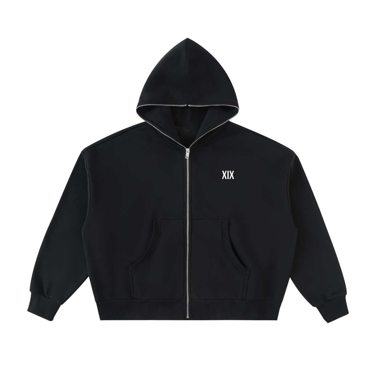 XIX HEAVYWEIGHT CROPPED ZIP HOODIE