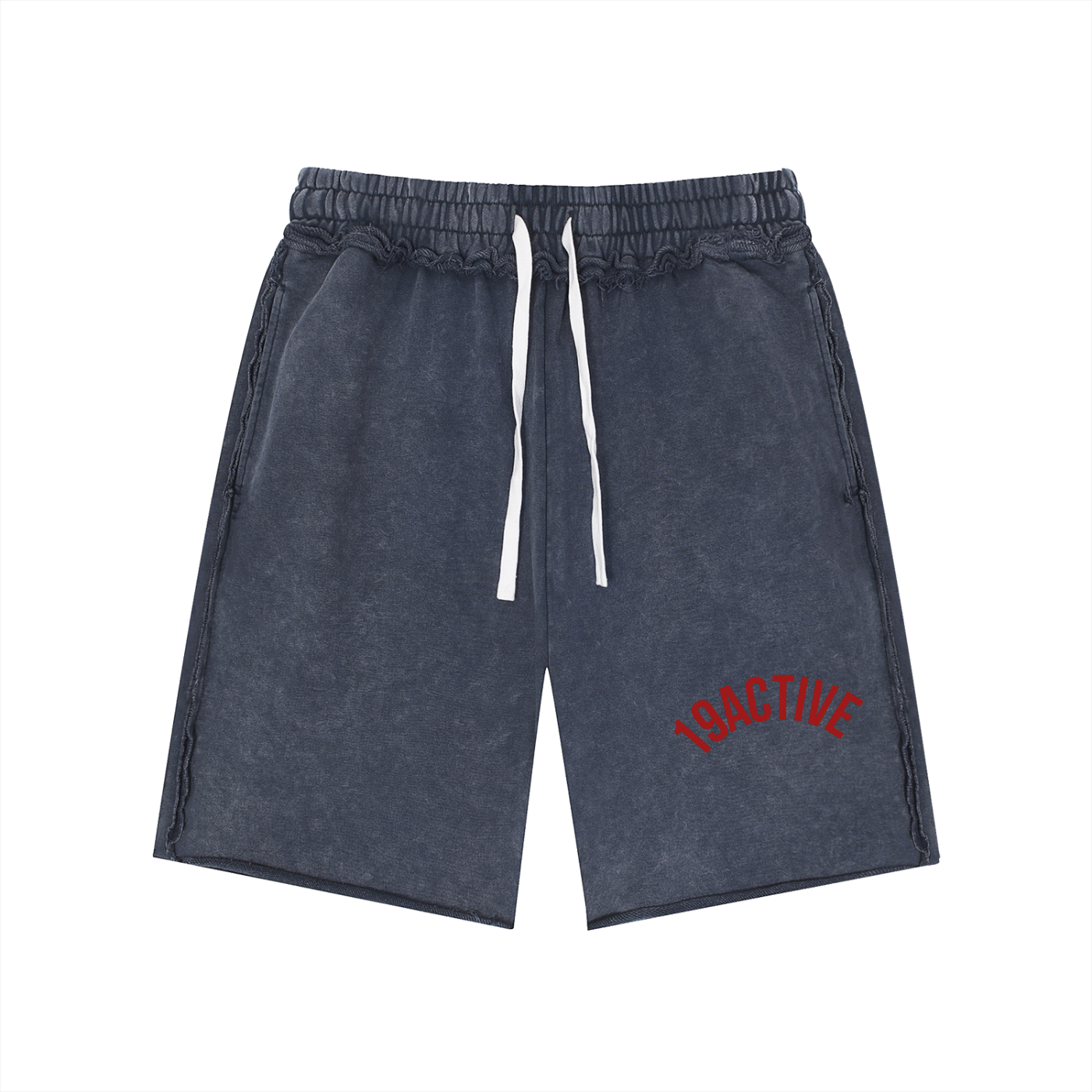 SNOW-WASH RELAXED COTTON SHORTS