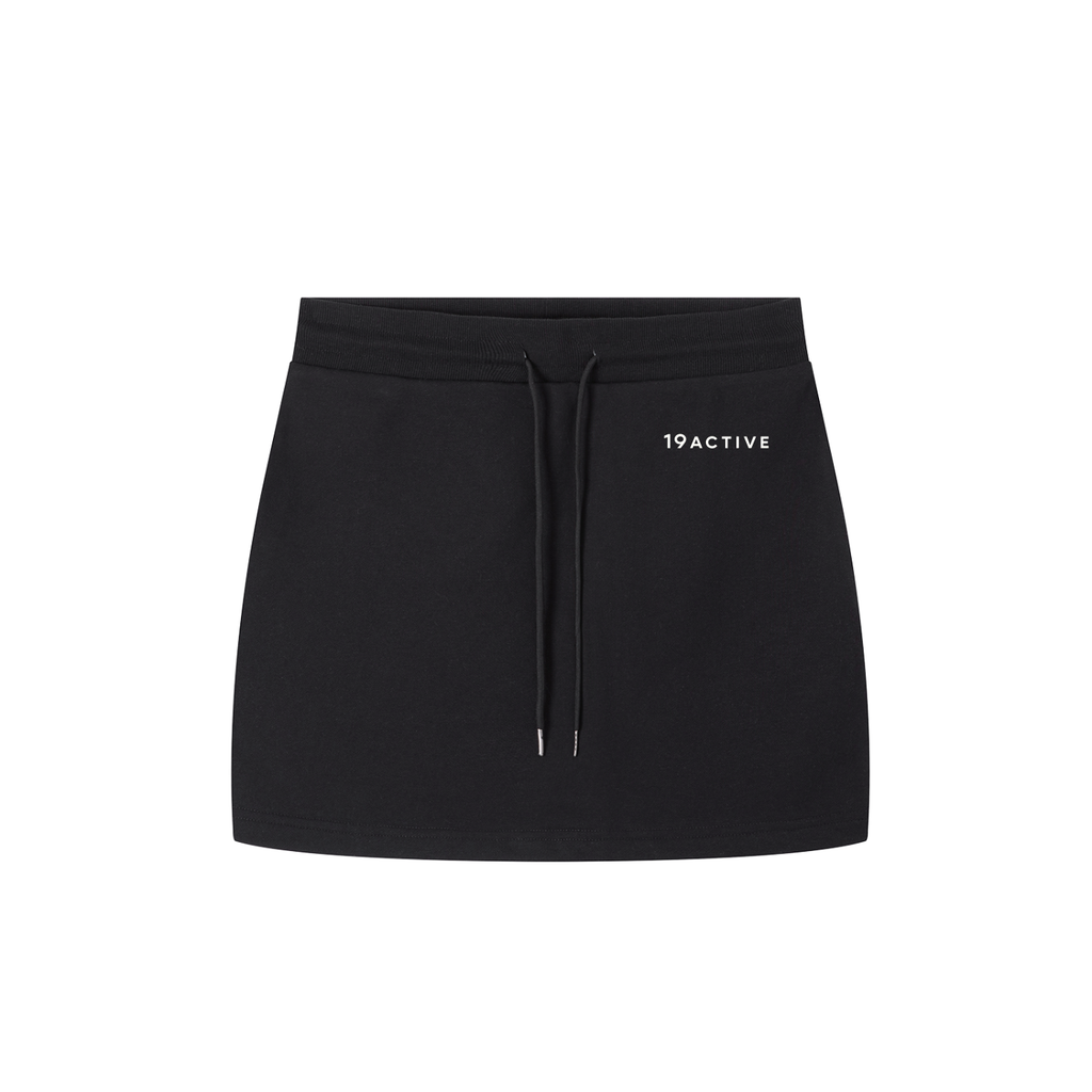 ESSENTIAL DRAWSTRING SKIRT NOIRE