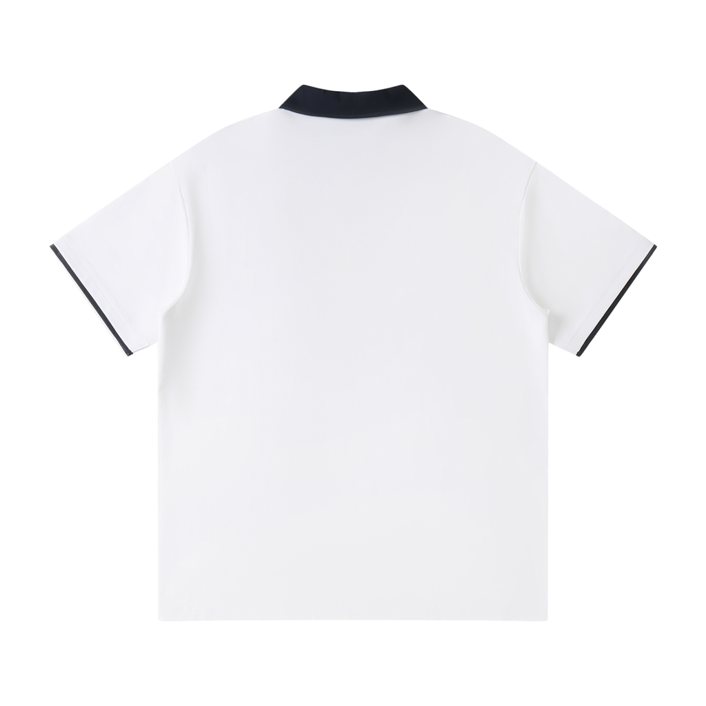 Men's Contrast Collar Raglan Polo Shirt