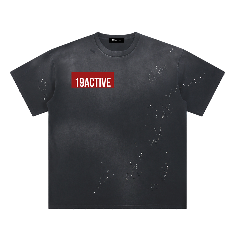 HAND-FRAYED SUNFADE PAINT SPLATTER TEE