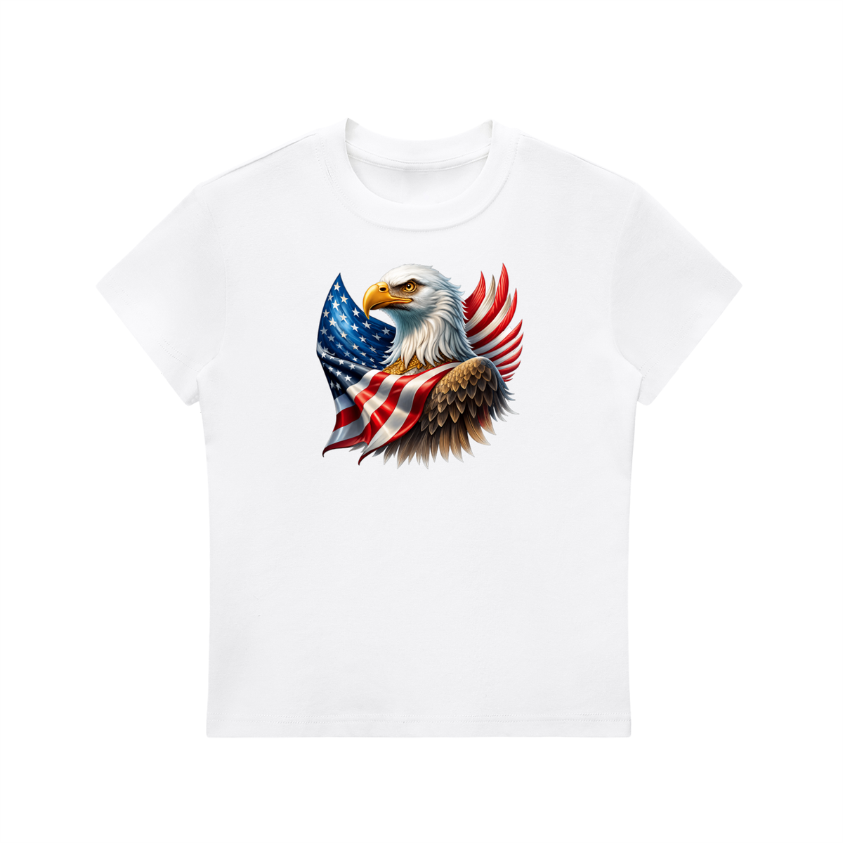 EAGLE BODYCON CREWNECK T-SHIRT