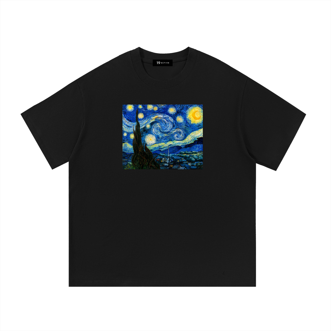 STARRY NIGHT BY GOGH NOIRE COTTON T-SHIRT