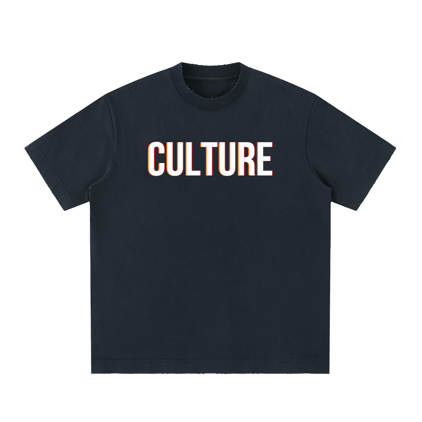 CULTURE MULTI WASHED FRAYED TEE