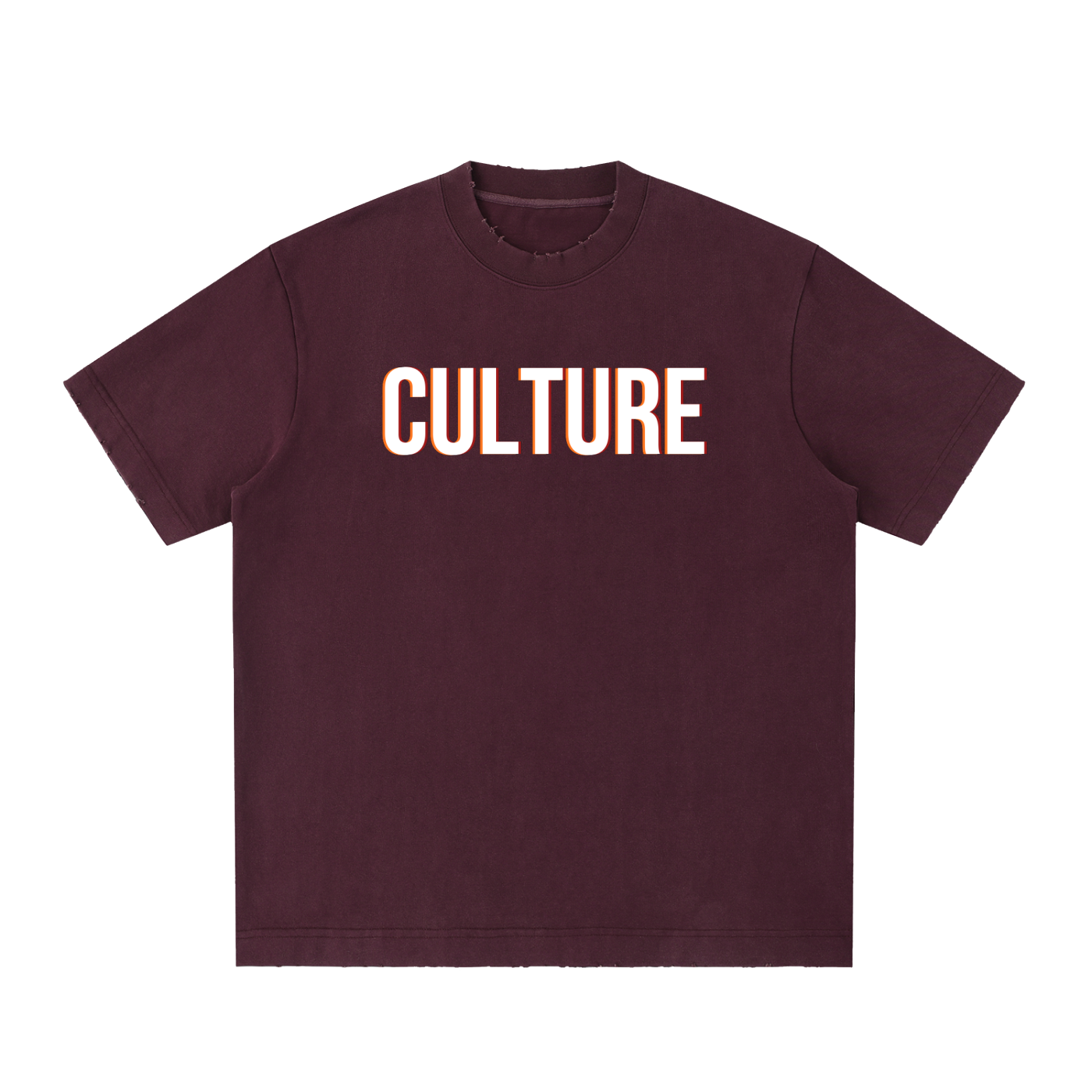 CULTURE MULTI WASHED FRAYED TEE