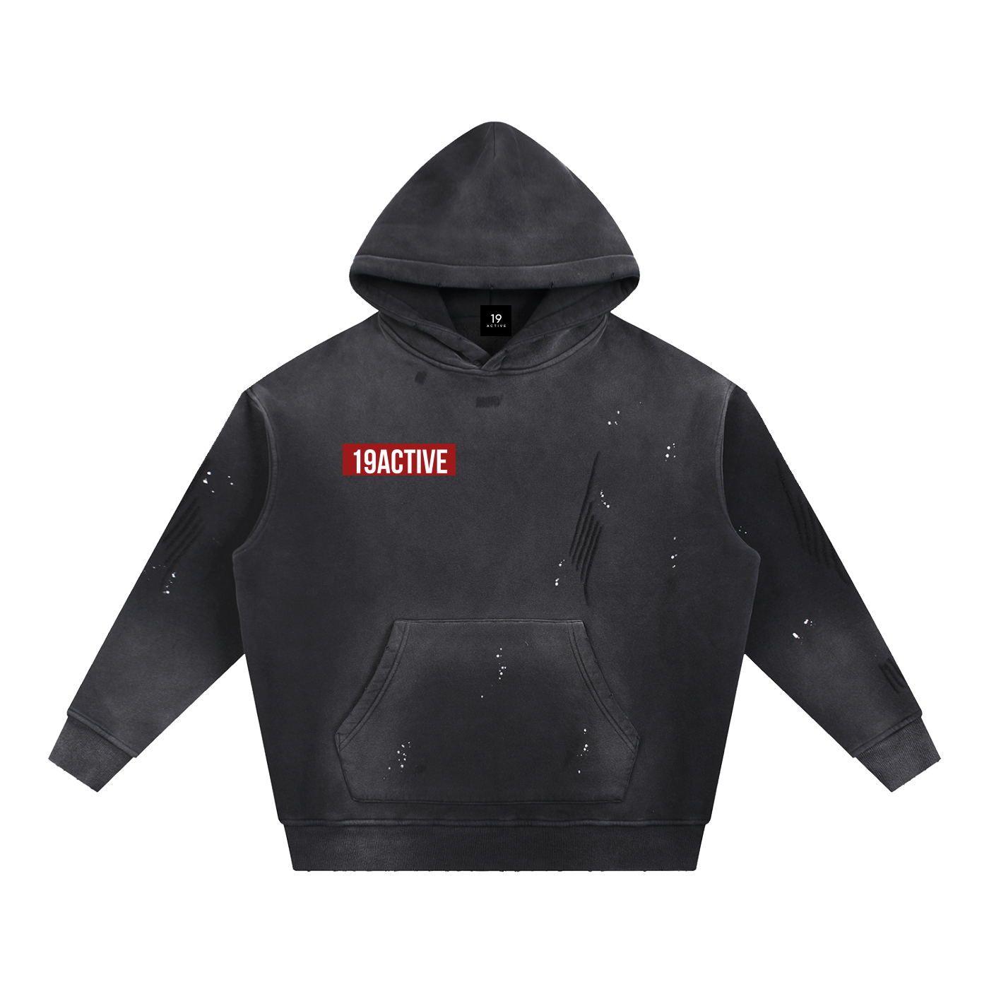 SUDADERA CON CAPUCHA OVERSIZE EFECTO VINTAGE