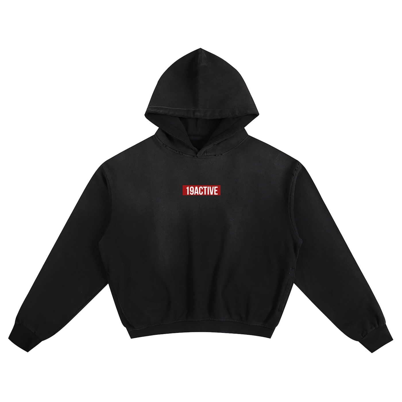 HEAVYWEIGHT DISTRESSED CROP HOODIE