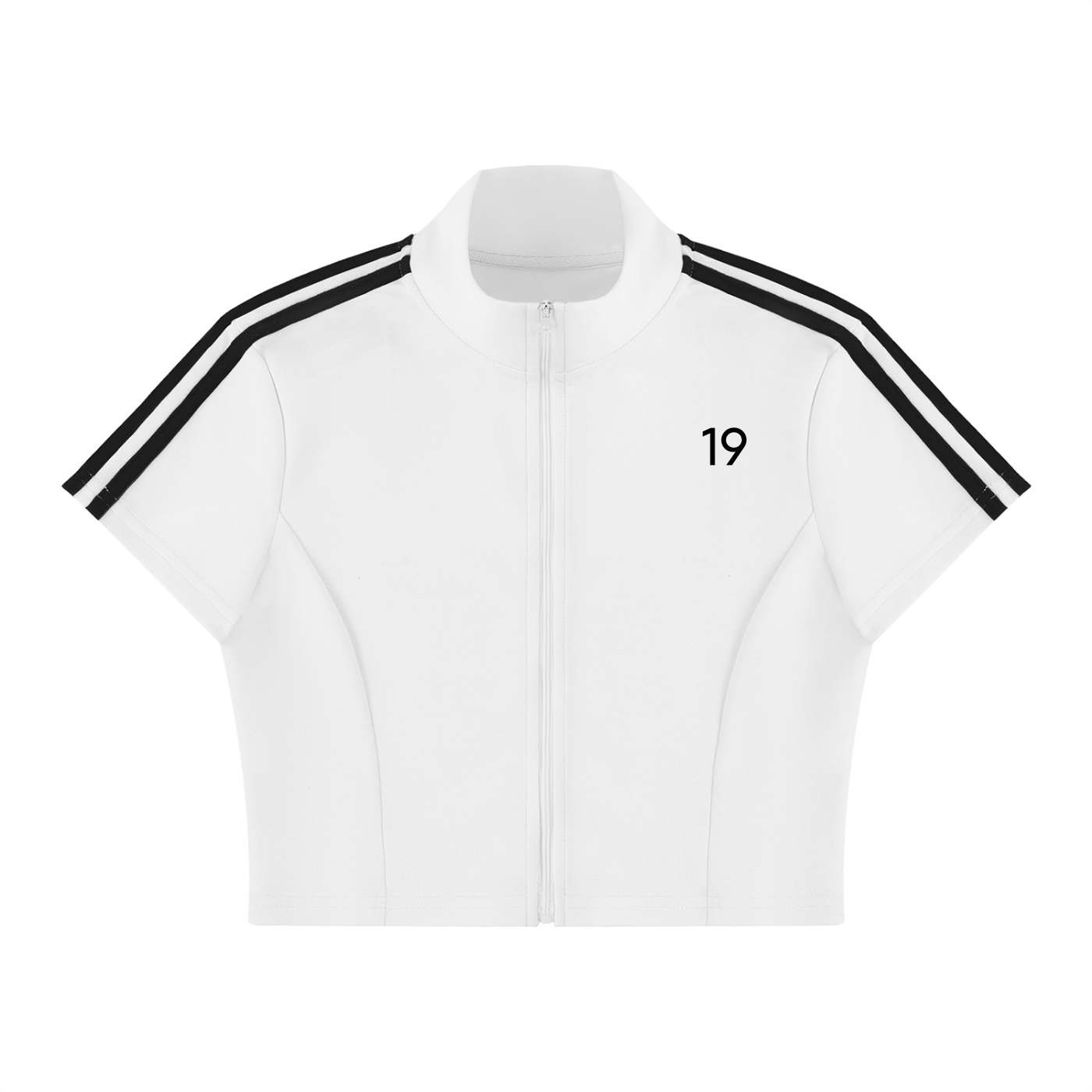 CROPPED PERFORMANCE BLANCHE POLO