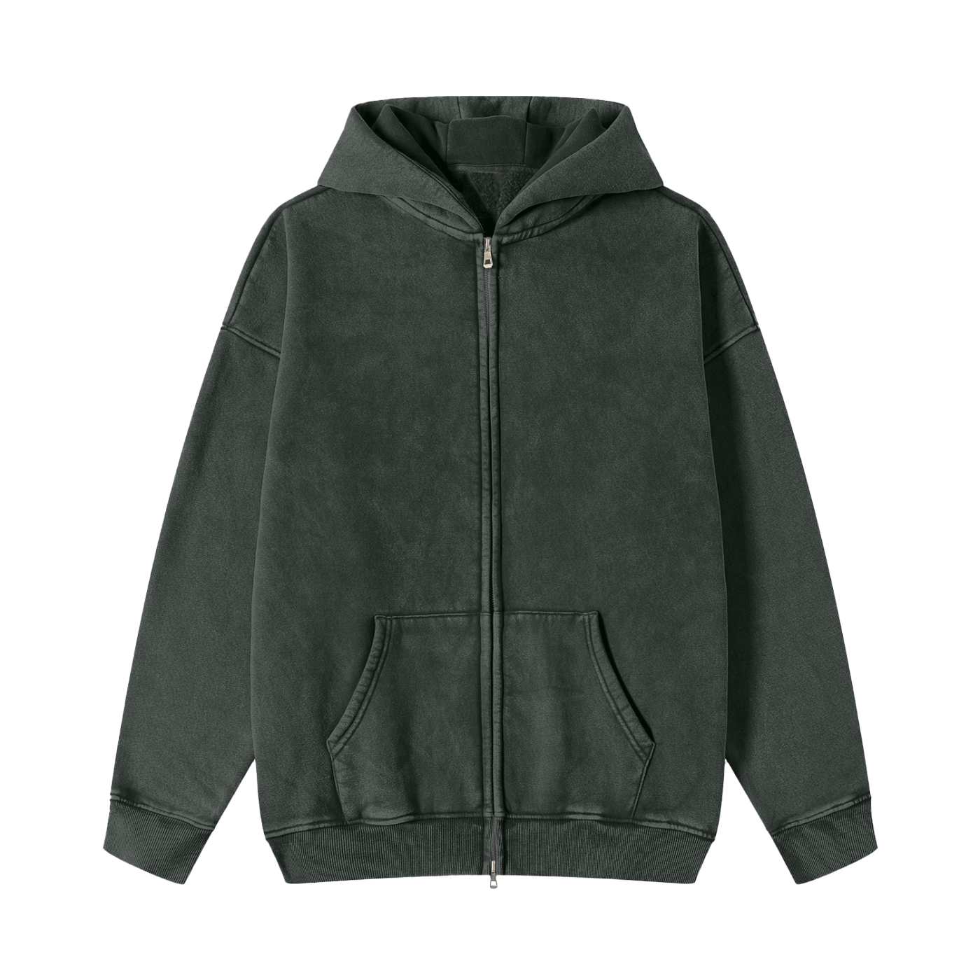 VINTAGE WASHED ZIP HOODIE