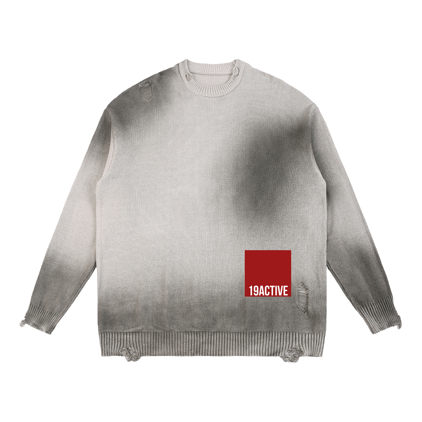 HEAVYWEIGHT DISTRESSED WASHED SWEATSHIRT
