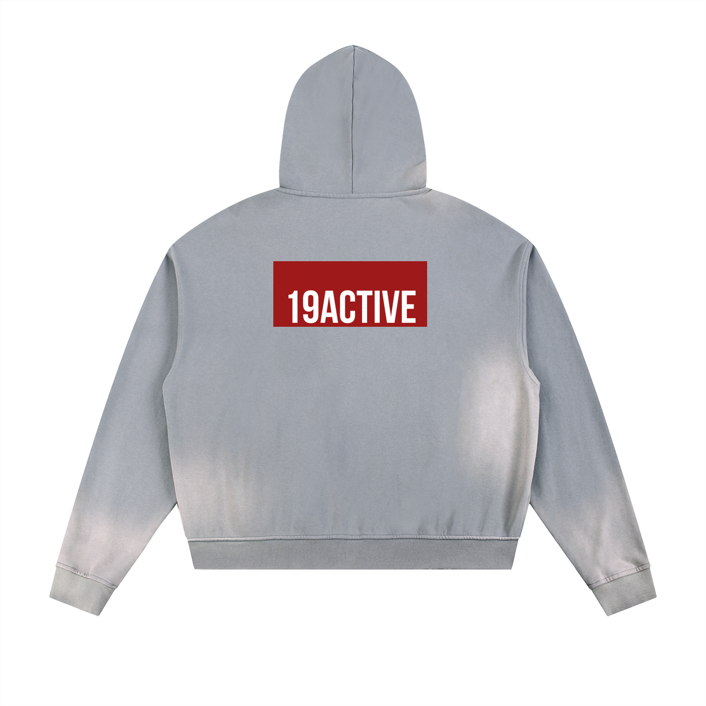 DISTRESSED WASHED ZIP HOODIE