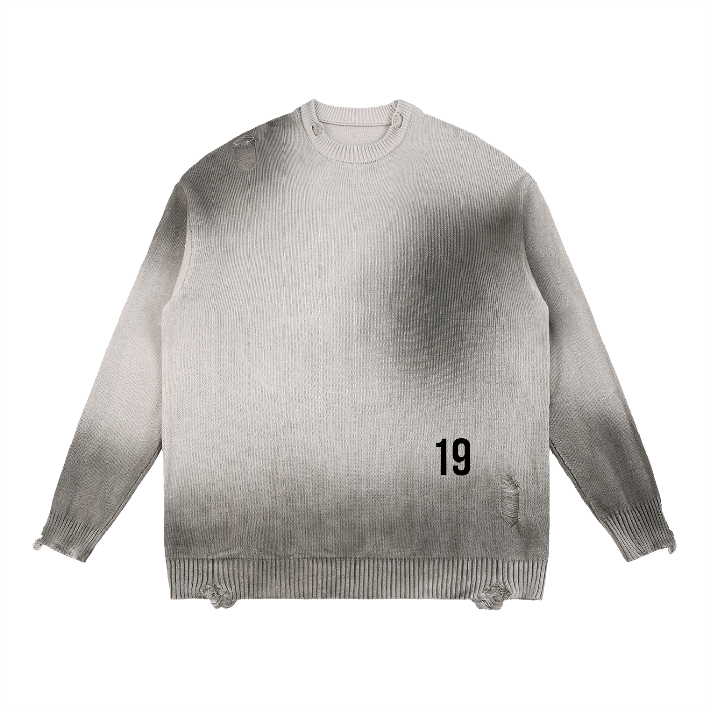 DISTRESSED RIPPED SUN-FADED KNITWEAR DUO