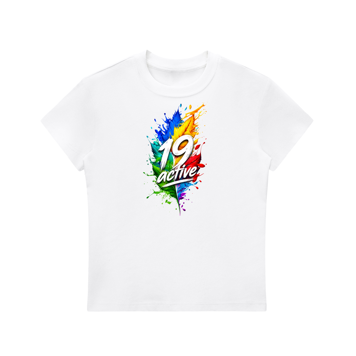 LEAF BODYCON CREWNECK T-SHIRT