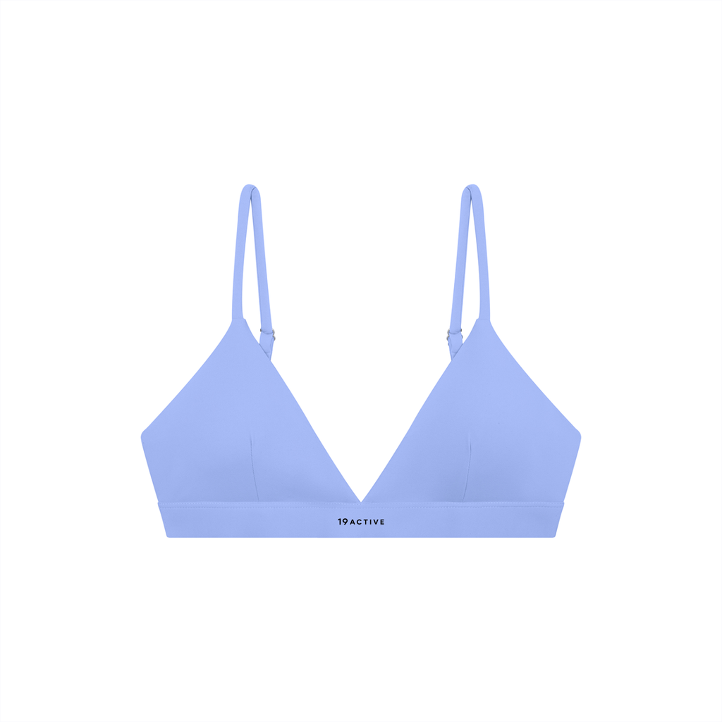 Cropped V-Neck Sports Bra