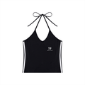 Women's Color Block Halter Crop Tank Top
