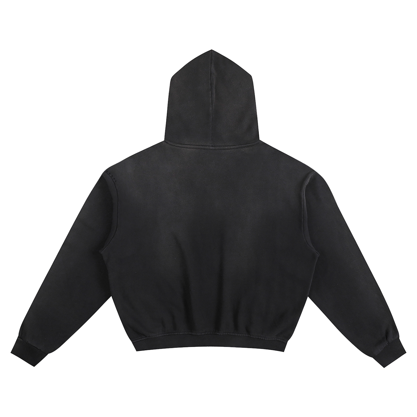 HEAVYWEIGHT DISTRESSED CROP HOODIE