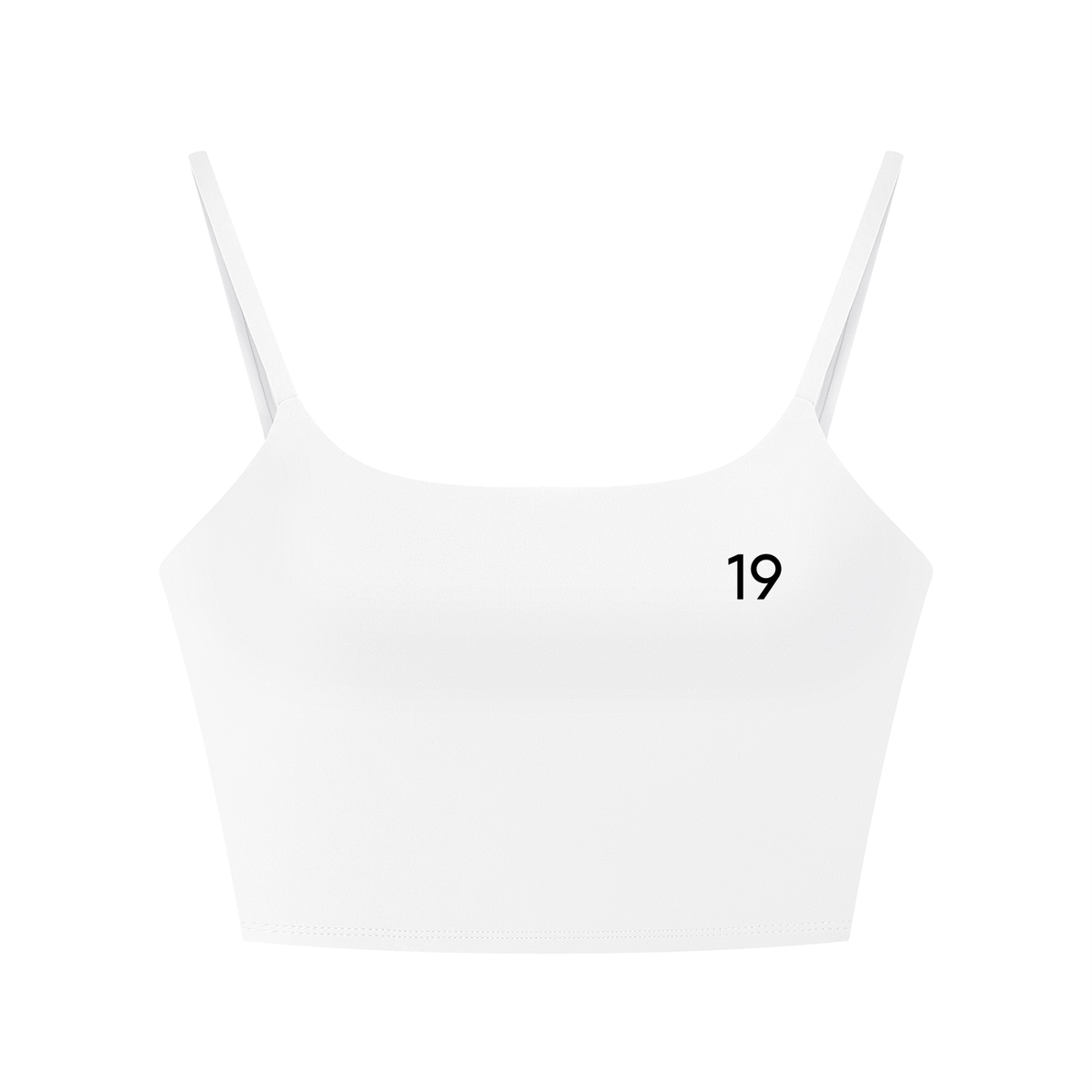SOLID COLOR SPORTS BRA BLANCHE