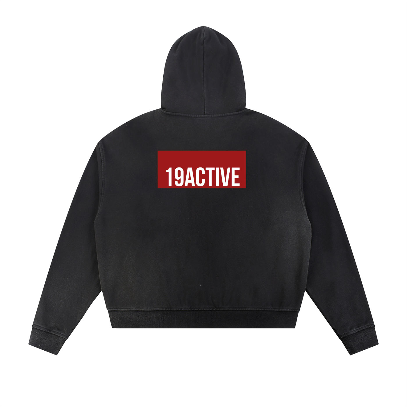 DISTRESSED WASHED ZIP HOODIE