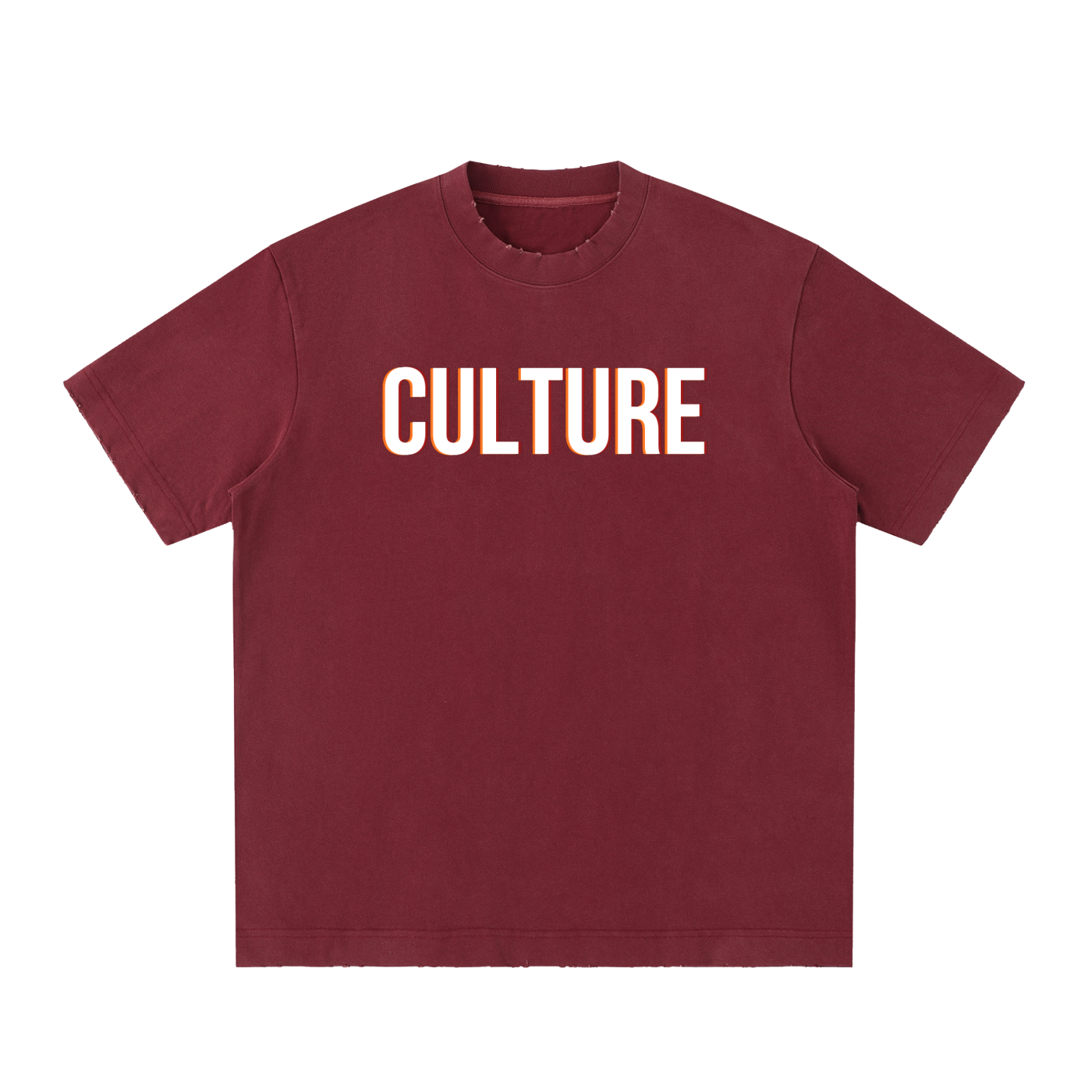 CULTURE MULTI WASHED FRAYED TEE