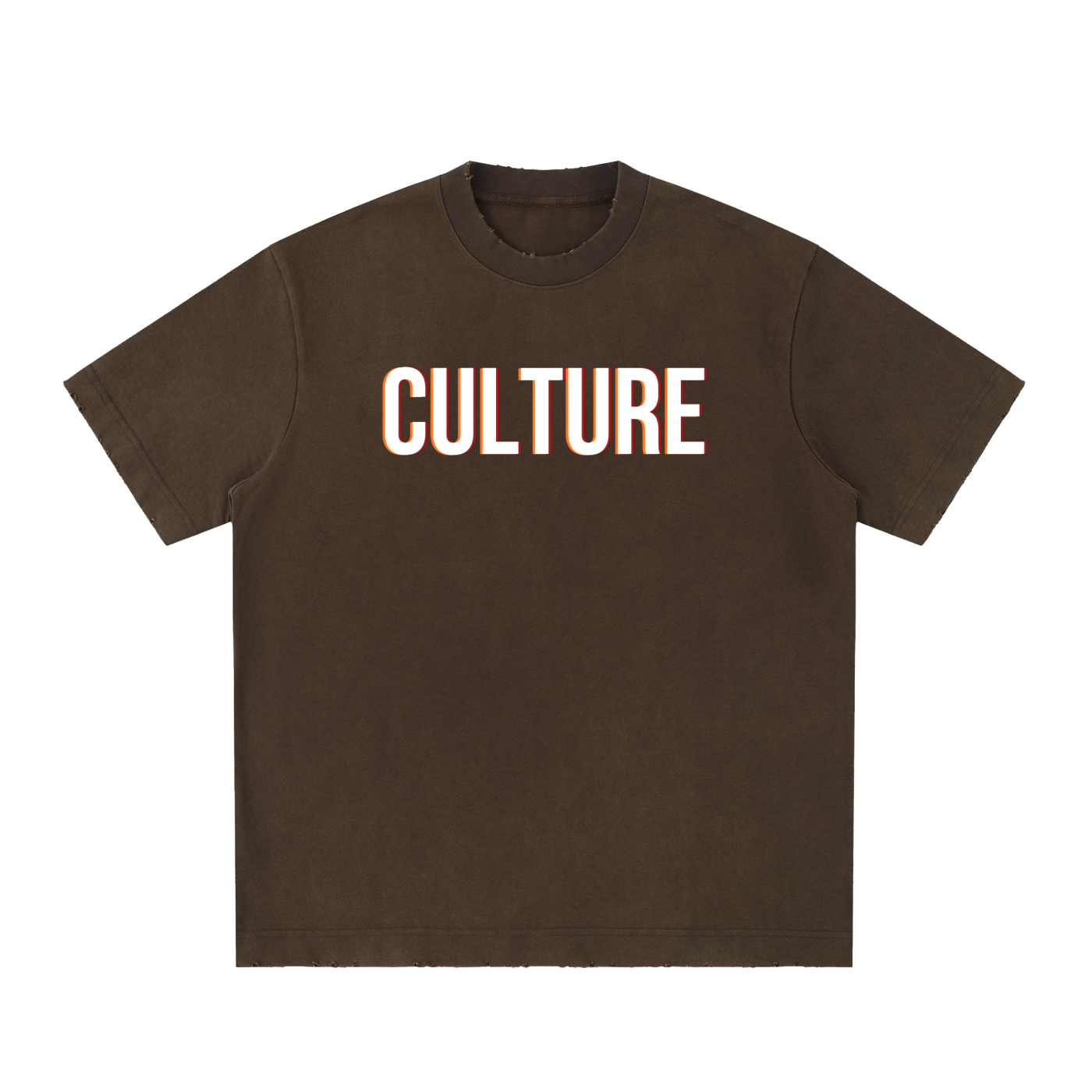 CULTURE MULTI WASHED FRAYED TEE