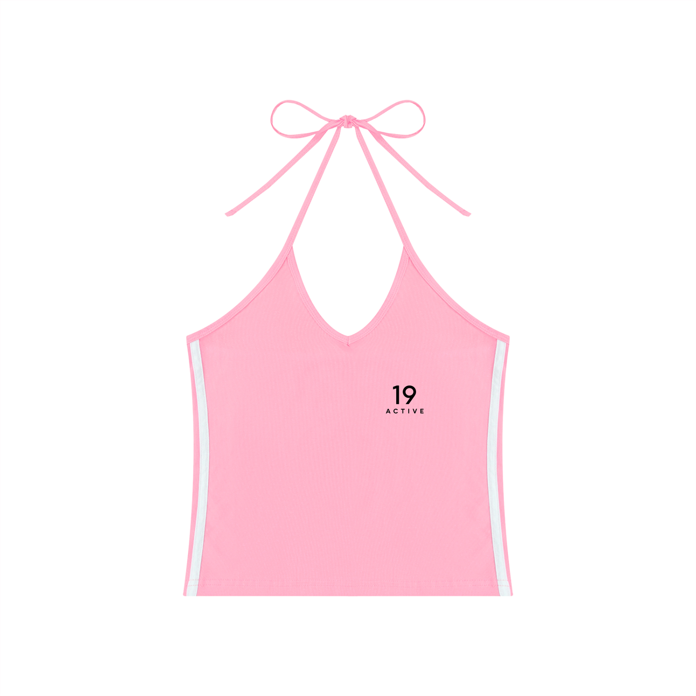 Women's Color Block Halter Crop Tank Top