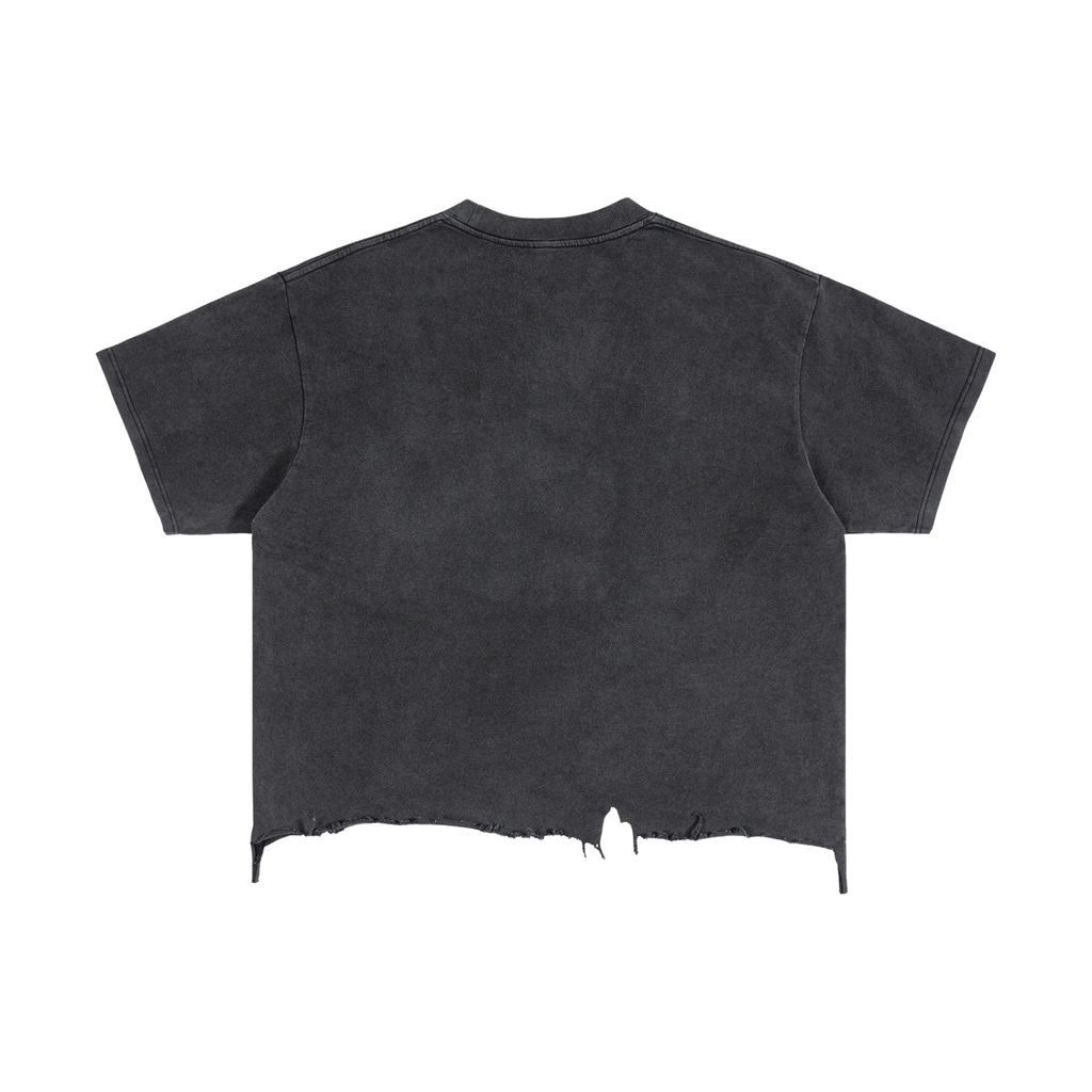 VINTAGE WASHED RAW-HEM TEE