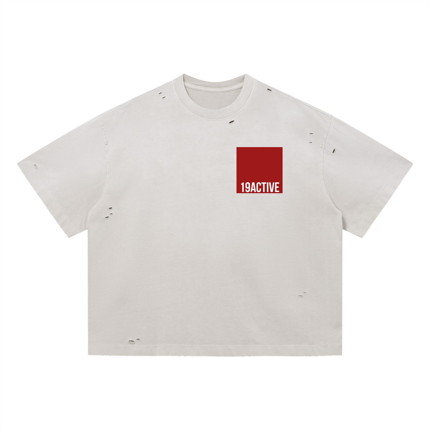 DISTRESSED OVERSIZED COTTON TEE