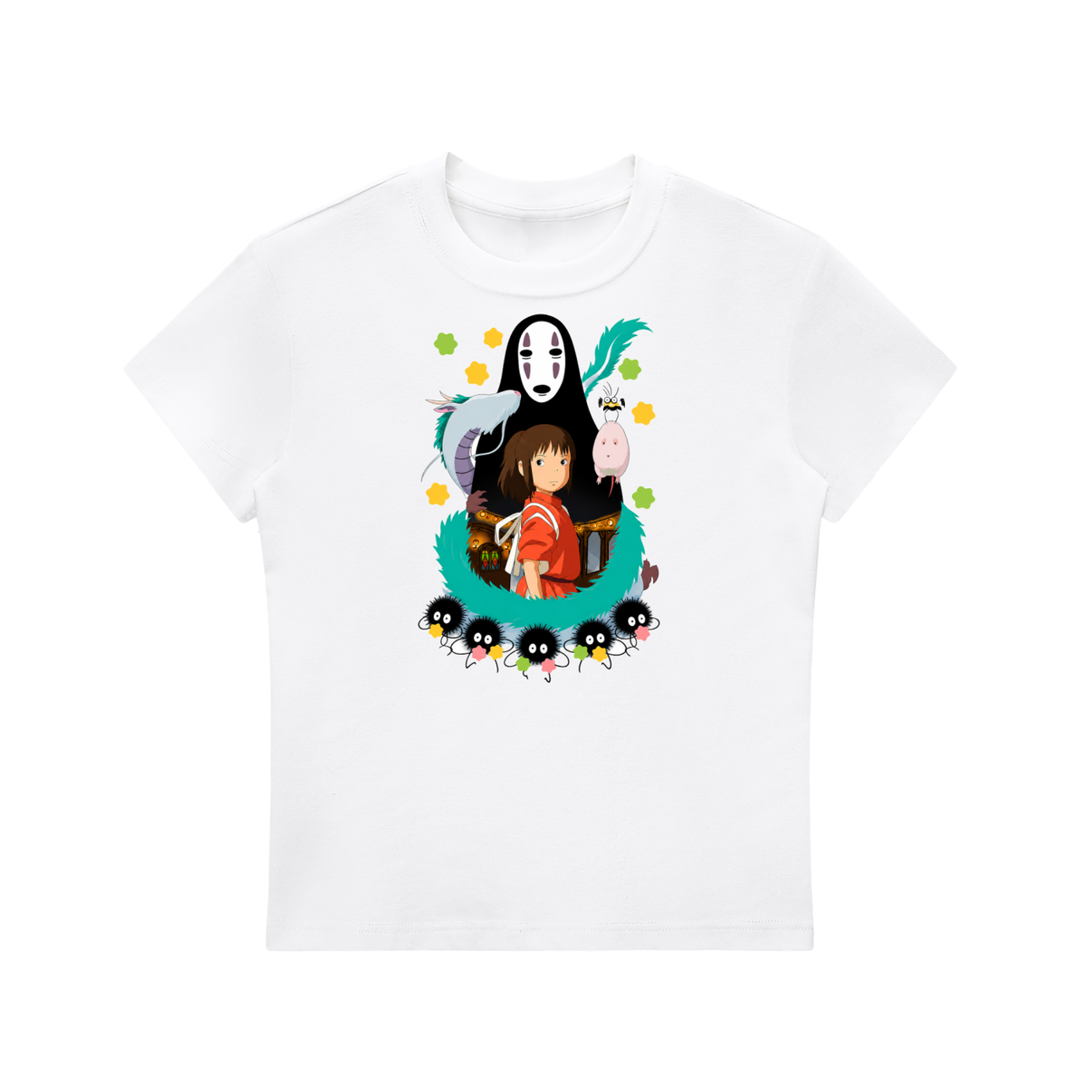 SPIRITED AWAY BODYCON CREWNECK T-SHIRTWW