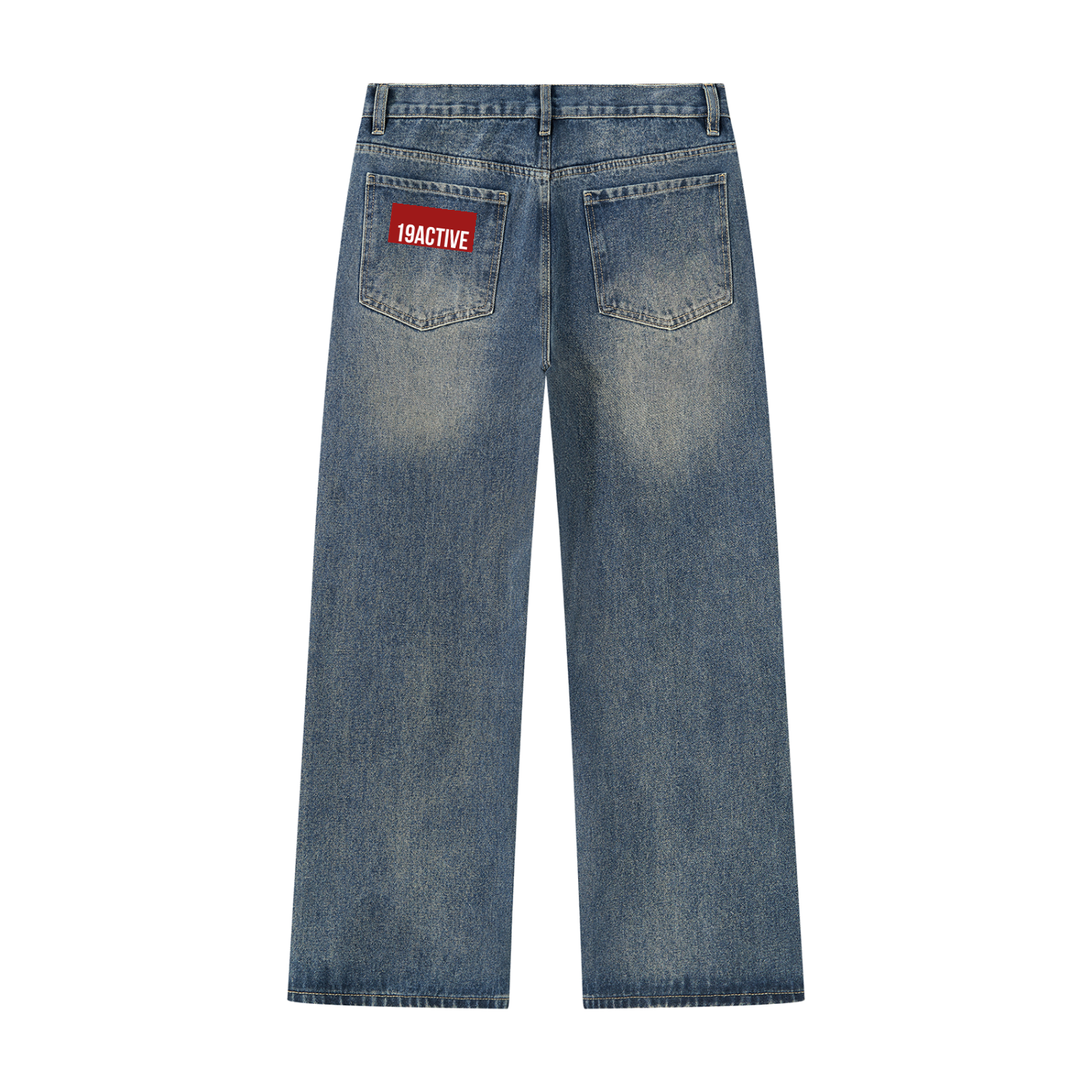 HEAVYWEIGHT VINTAGE WASHED STRAIGHT-LEG PANTS