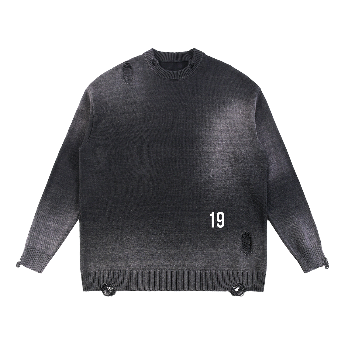 DISTRESSED RIPPED SUN-FADED KNITWEAR DUO