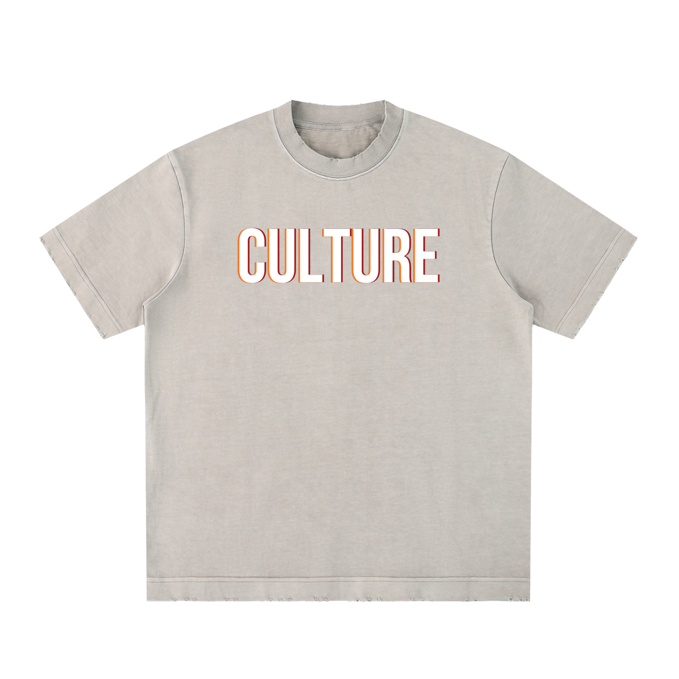 CULTURE MULTI WASHED FRAYED TEE