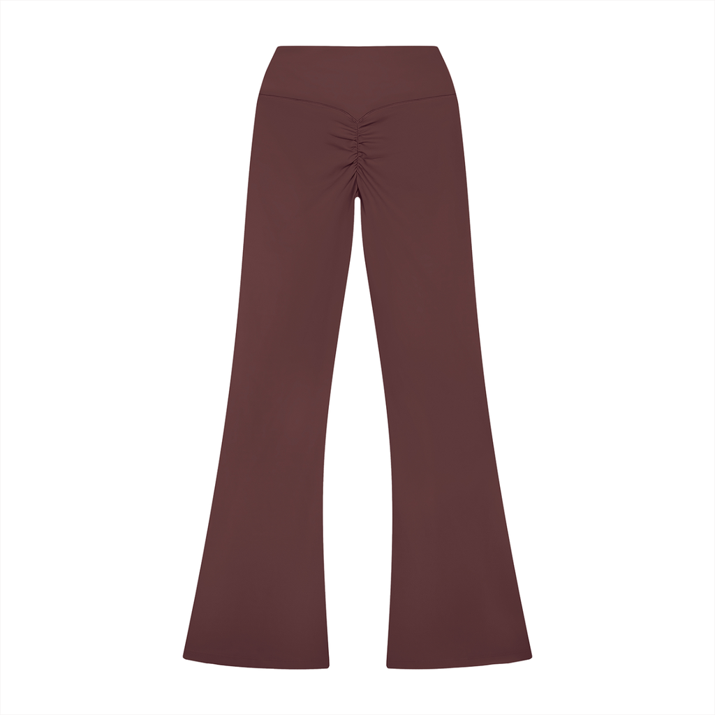 HIGH RISE FLARED LEGGINGS ROUGE