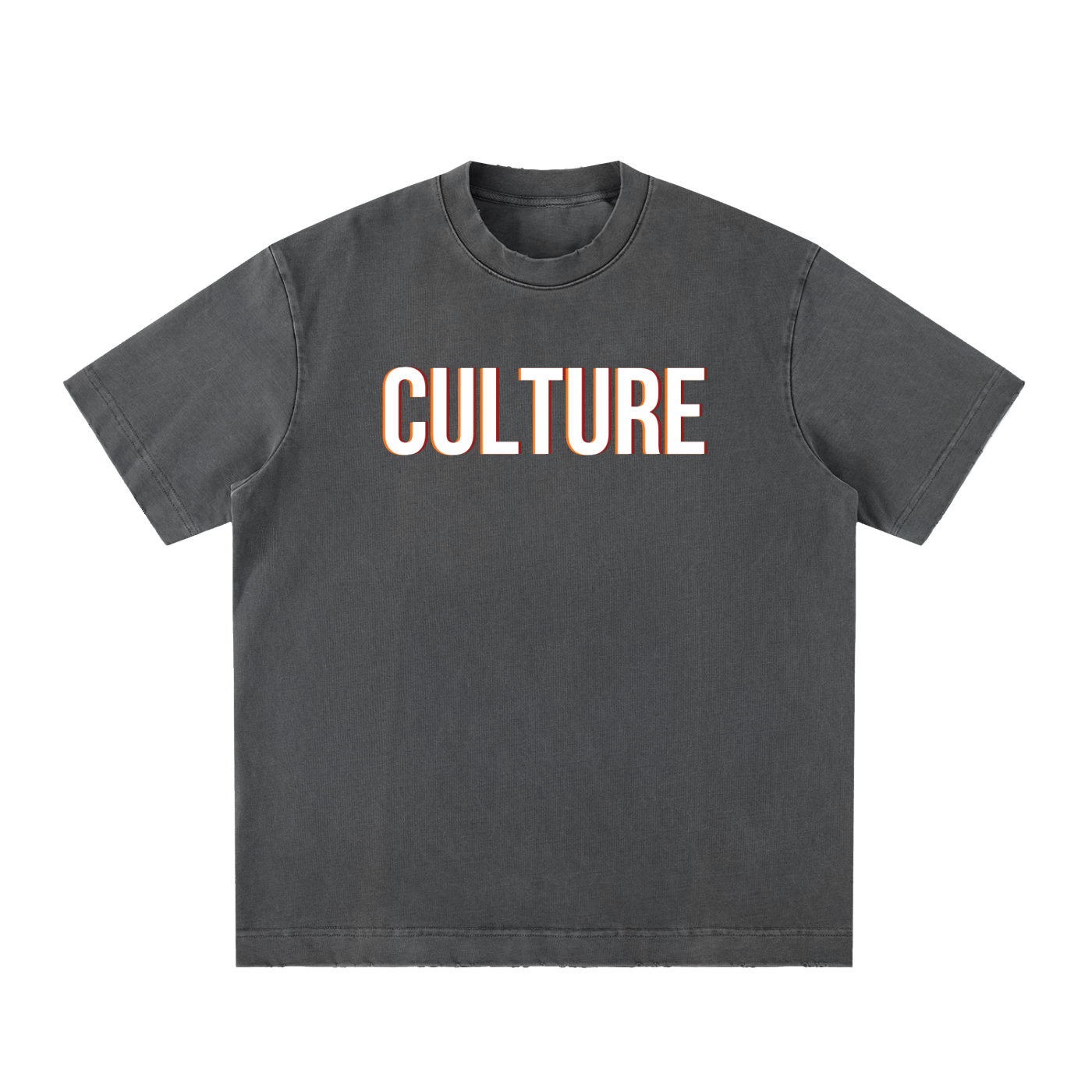 CULTURE MULTI WASHED FRAYED TEE