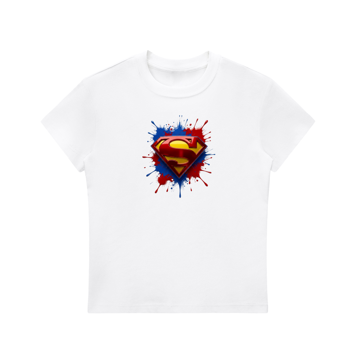 SUPERWOMAN BODYCON CREWNECK T-SHIRT