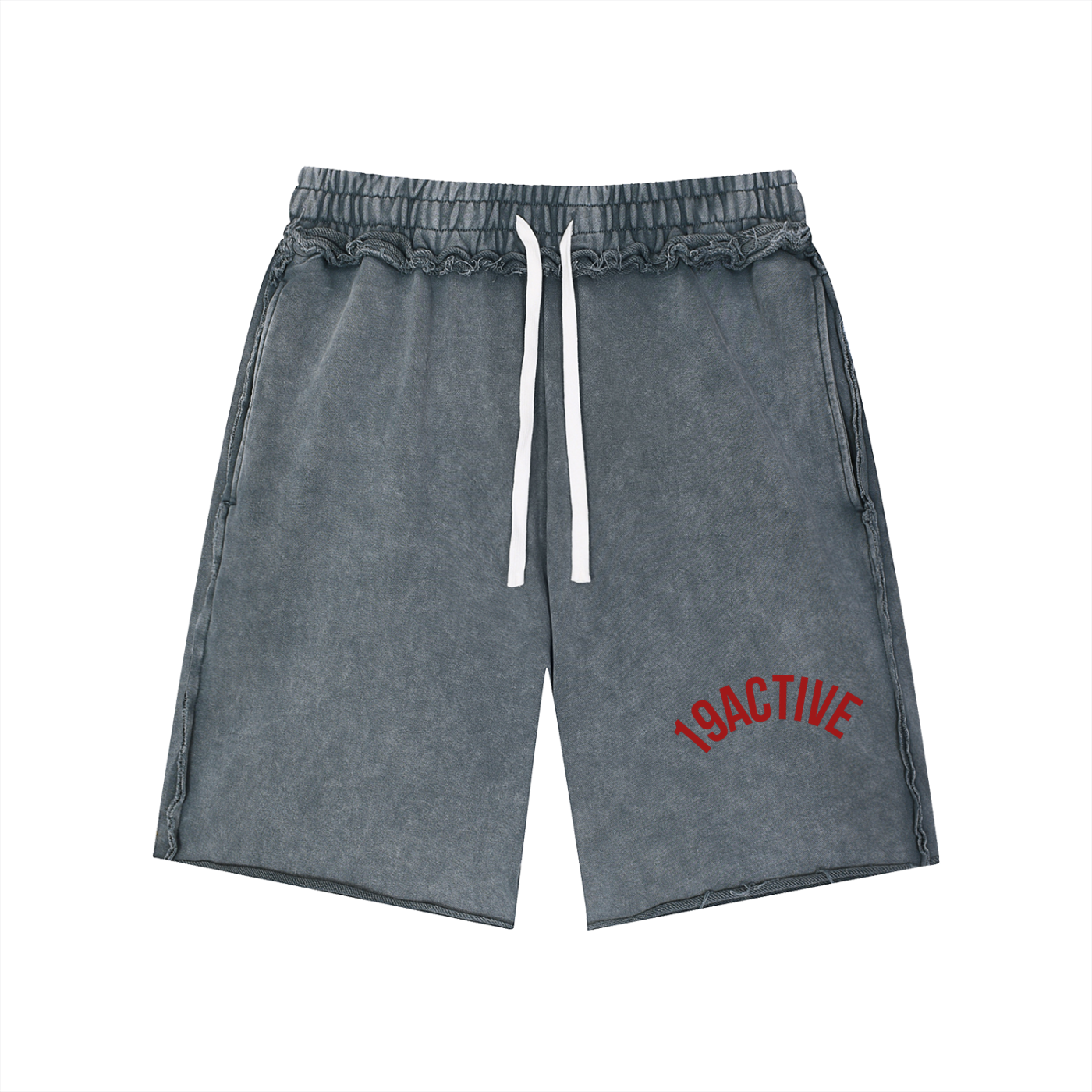 SNOW-WASH RELAXED COTTON SHORTS
