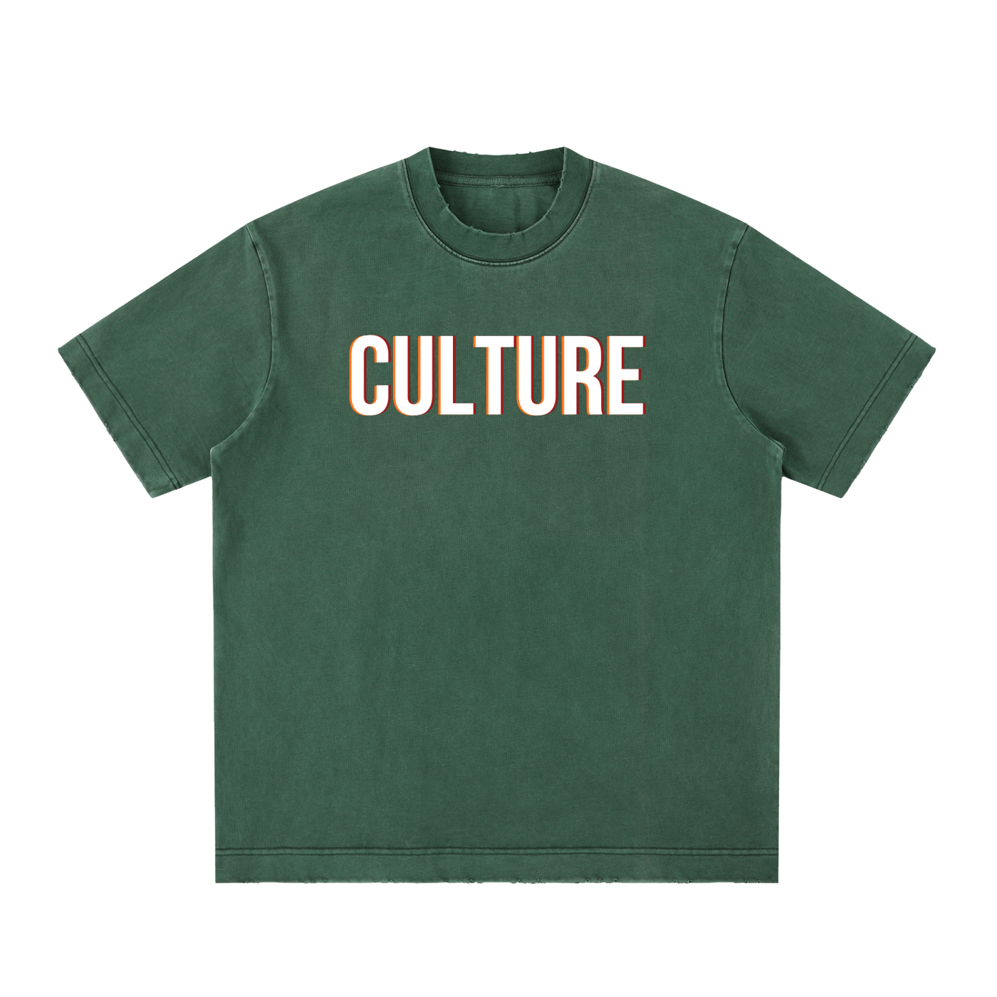CULTURE MULTI WASHED FRAYED TEE