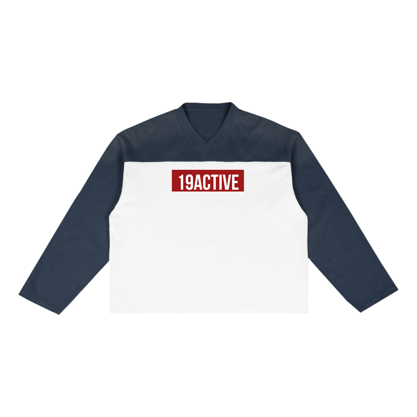 PATCHWORK V-NECK SWEATSHIRT