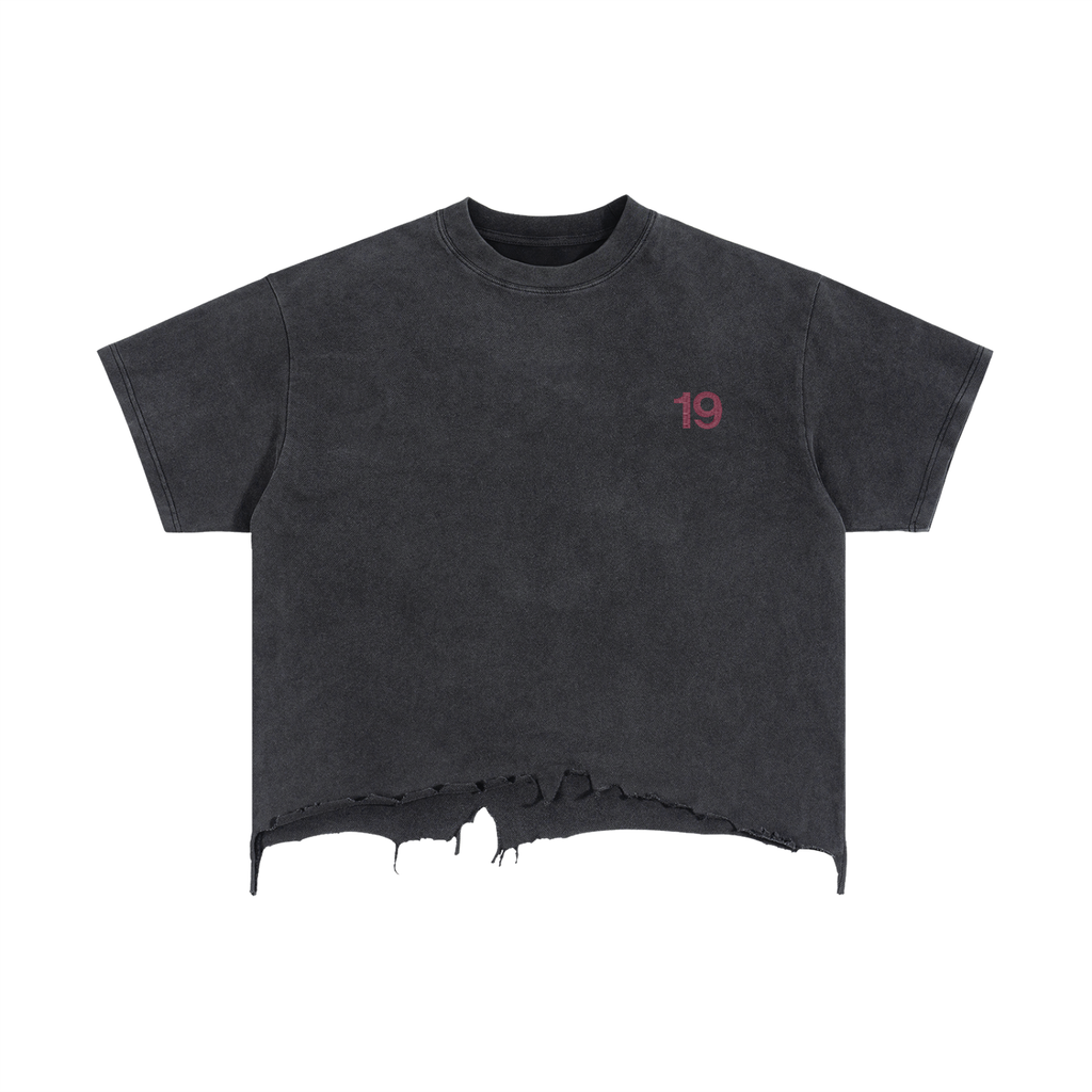 VINTAGE WASHED RAW-HEM TEE