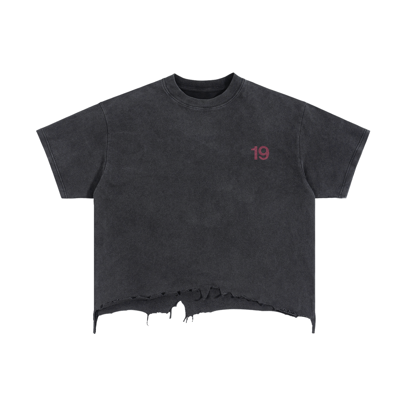 VINTAGE WASHED RAW-HEM TEE