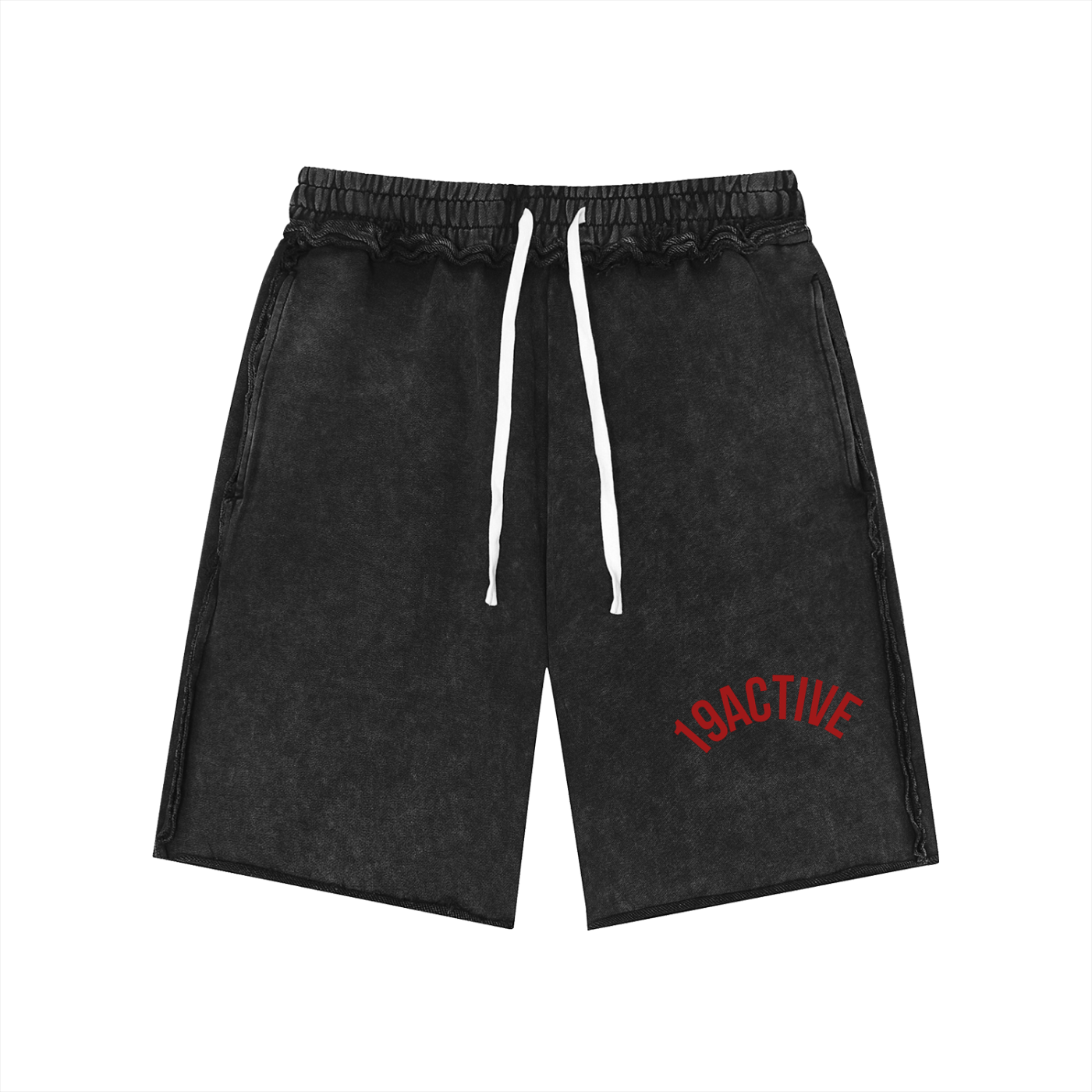 SNOW-WASH RELAXED COTTON SHORTS