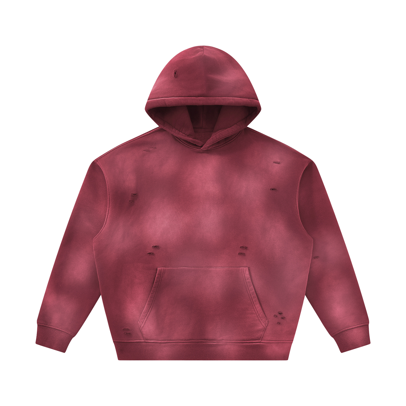 DISTRESSED WASHED CULTURE OVERSIZED HOODIE