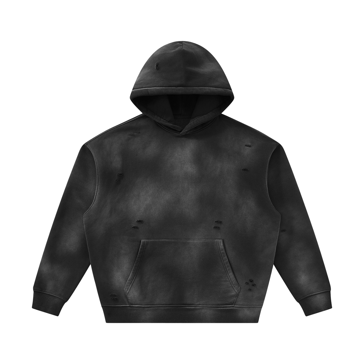 DISTRESSED WASHED CULTURE OVERSIZED HOODIE