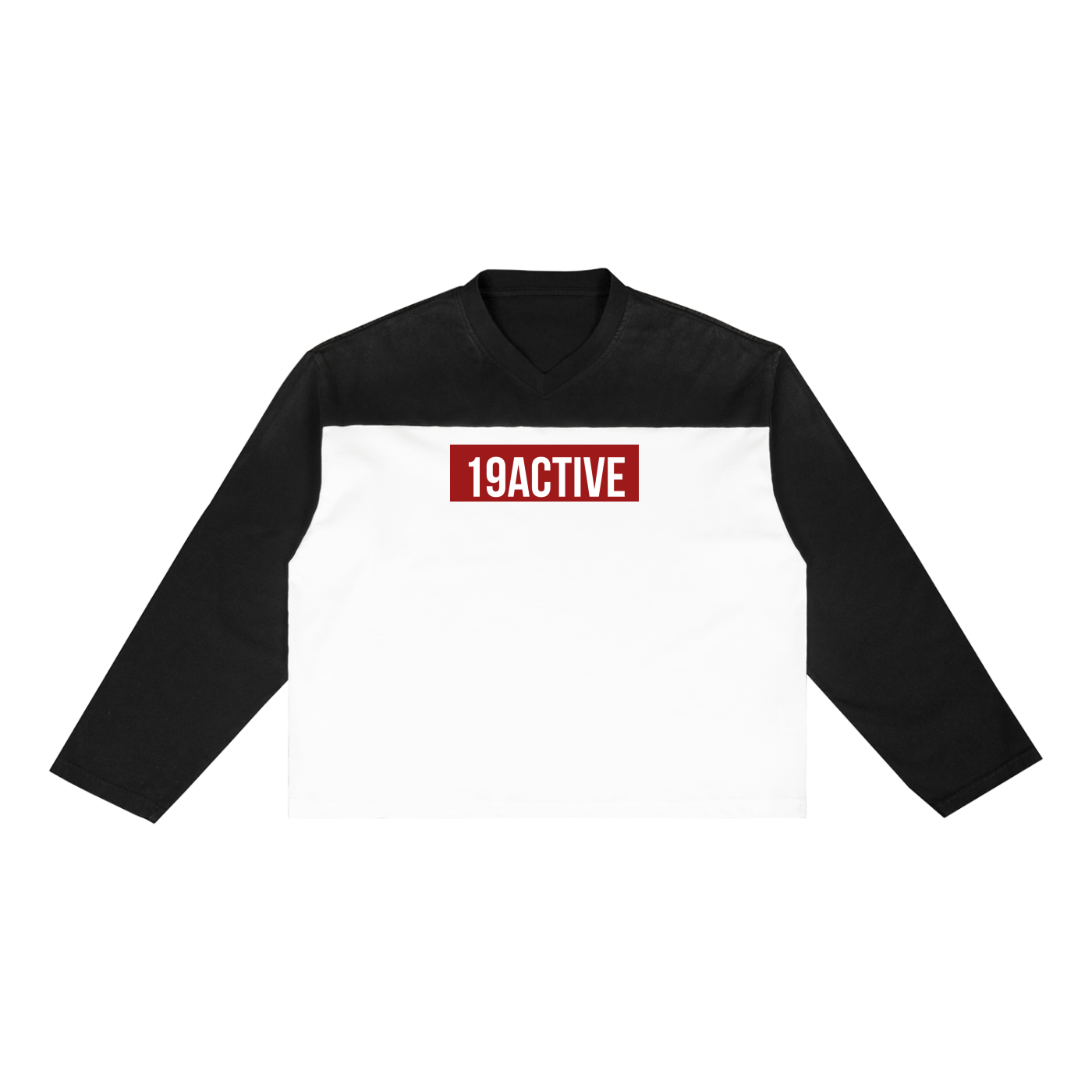 PATCHWORK V-NECK SWEATSHIRT