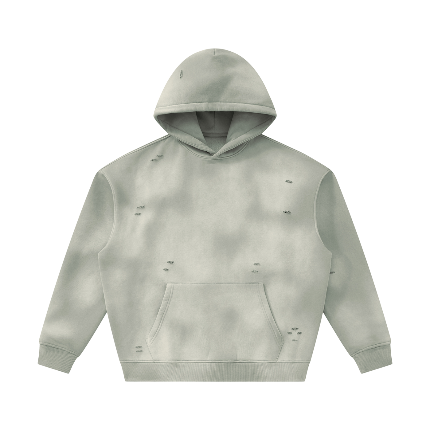 Unisex Sunfade Frayed Fleece Hoodie