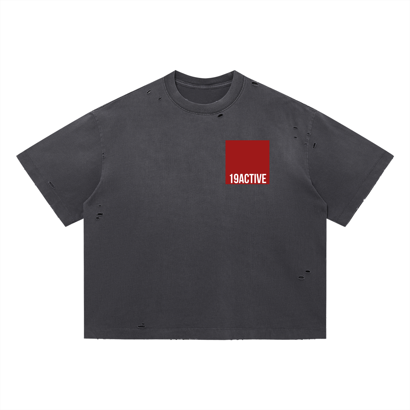 DISTRESSED OVERSIZED COTTON TEE